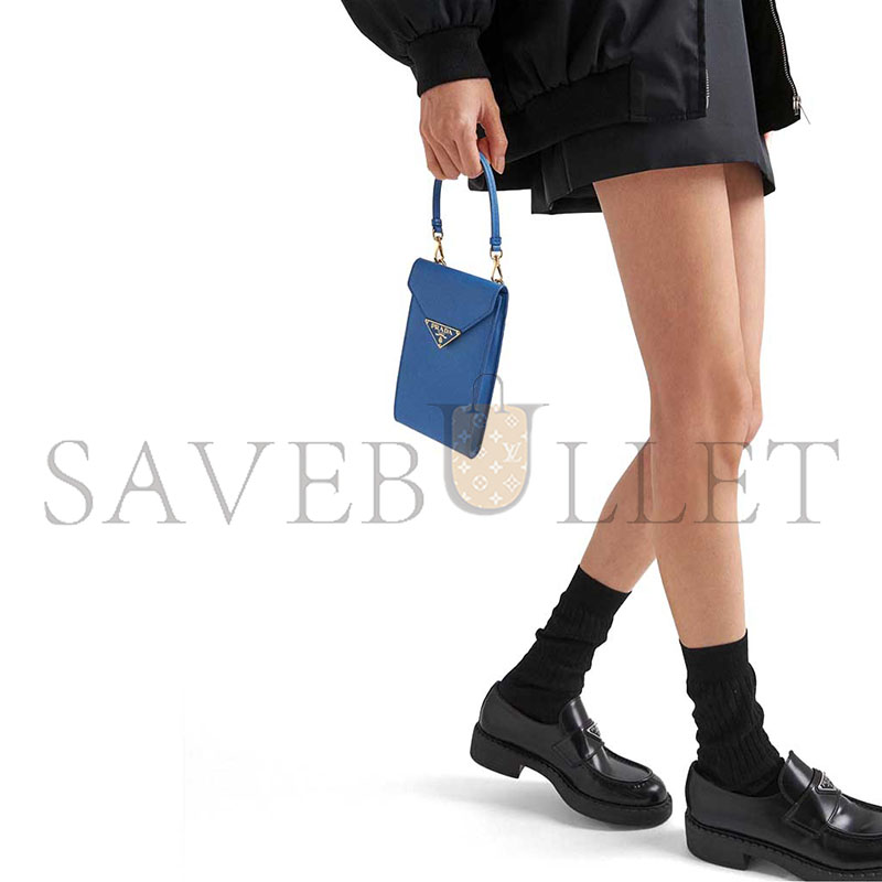Pra*a SAFFIANO LEATHER MINI BAG 1BP050 (18*10.5*3cm)
